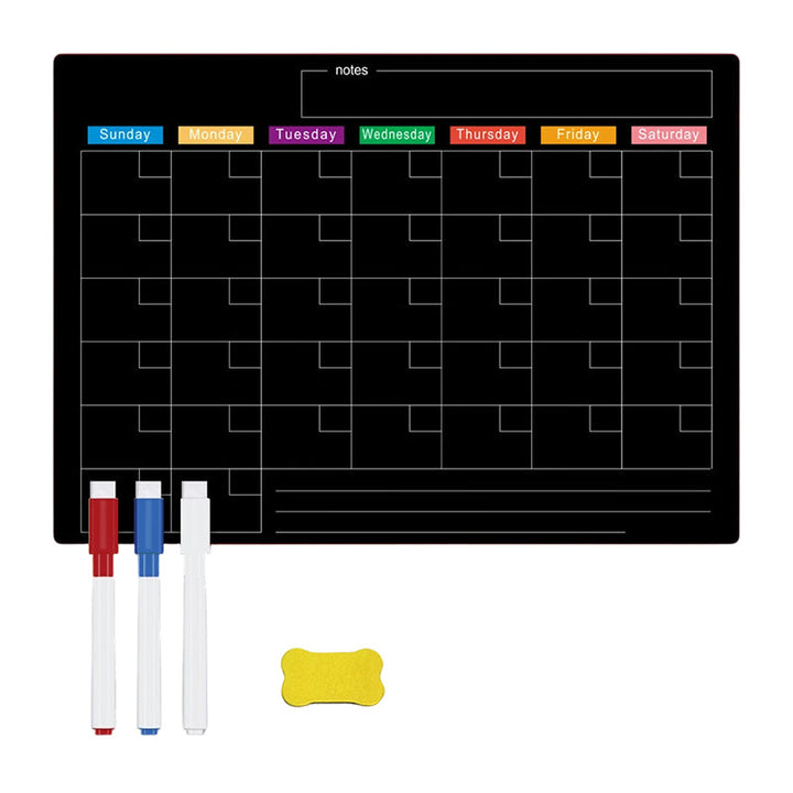 Magnetic Fridge Planner Set Monthly Weekly Boards 6 Neon Markers 10