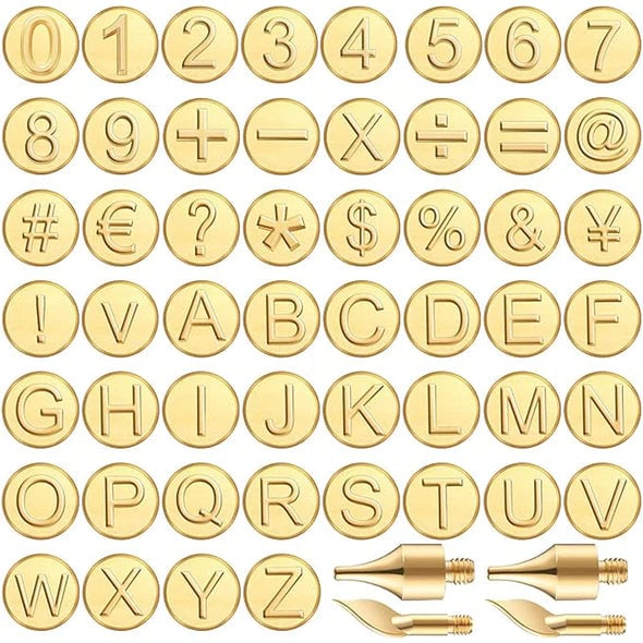 Engraving Soldering Iron Letter Set Brass Tips | 26 A-Z Letters Fits Standard Irons | Personalise Wood, Leather &amp; Crafts 8