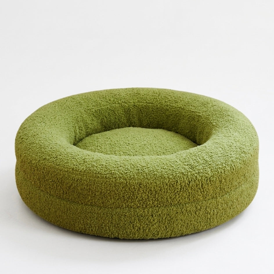 Orthopedic Dog Bed | Round Nest Design | Faux-Fur | Anti-Slip | Removable Washable Cover