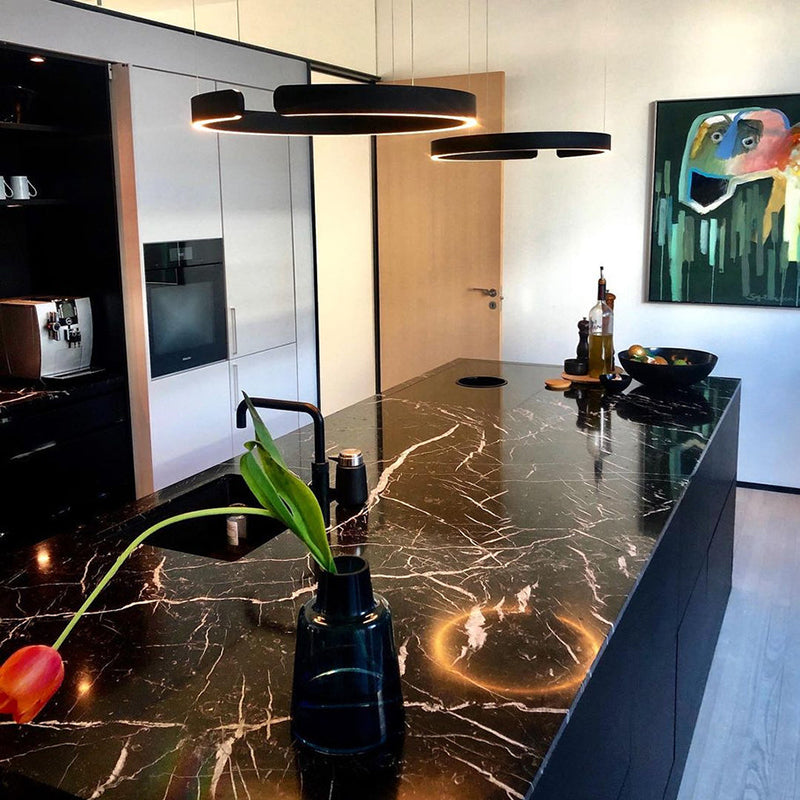 LED Pendant Ceiling Light Metal &amp; Acrylic Dome 40/60/80 cm | Black, Gold, Rose Gold, White | Dimmable, 3 Colour Temperatures 7