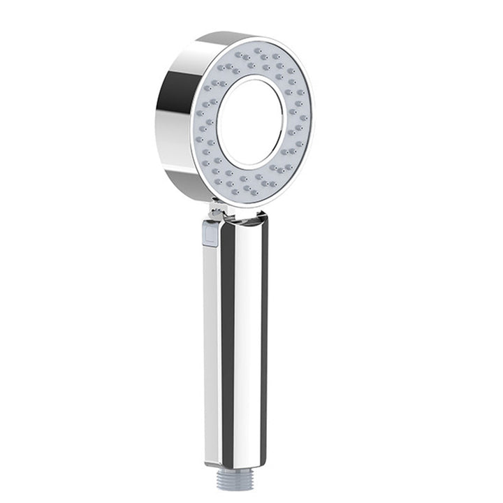 Round Handheld Shower Head Self-Cleaning Adjustable Flow 1