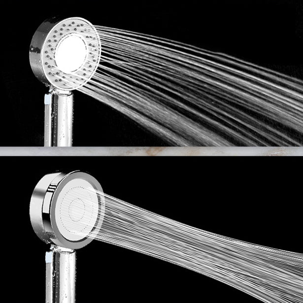 Round Handheld Shower Head Self-Cleaning Adjustable Flow 15