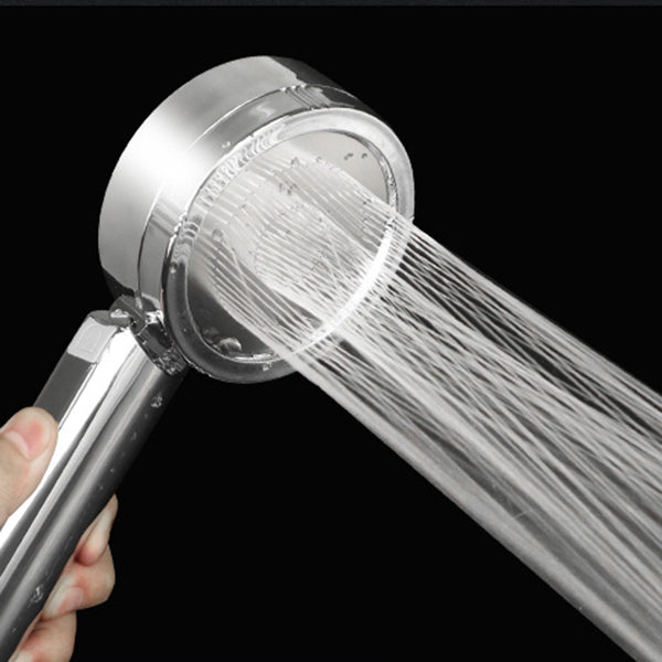 Round Handheld Shower Head Self-Cleaning Adjustable Flow 5