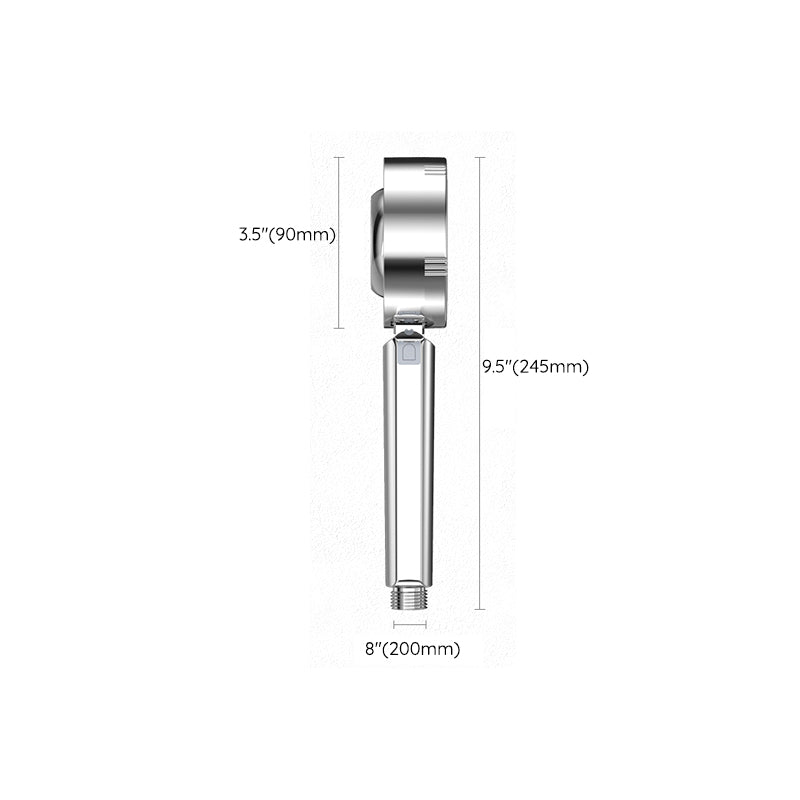 Round Handheld Shower Head Self-Cleaning Adjustable Flow 2