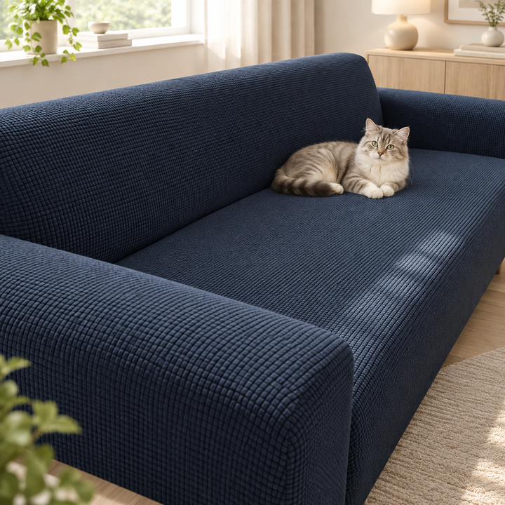 Stretch Sofa Cover Universal Fit Elastic Hem with Non-Slip Foam Strips 14