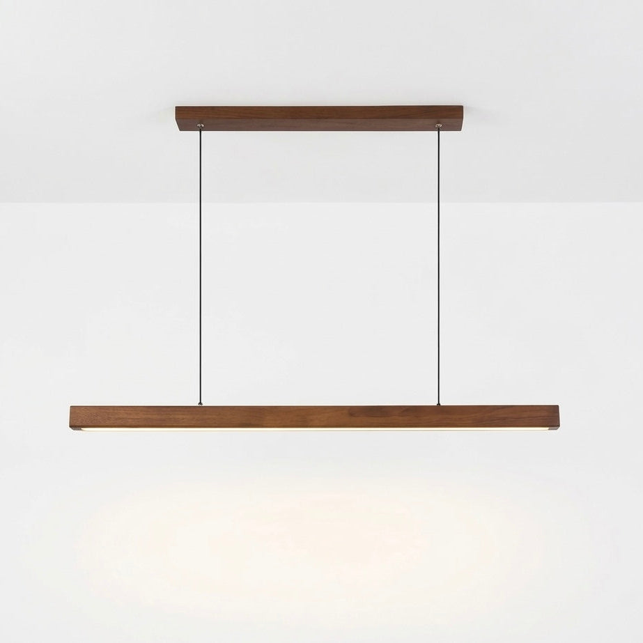 Modern LED Pendant Light | Aluminium & Wood | 80cm, 100cm & 120cm | Adjustable Drop