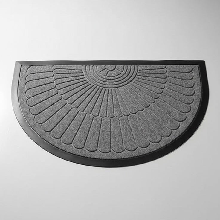 Half-Round Door Mat with Non-Slip Rubber Backing