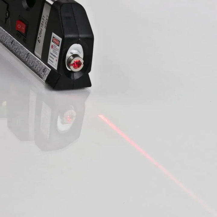 4-in-1 Laser Measuring Tool ABS Plastic 188 mm | Black | Tape Measure, Triple Level &amp; Laser Beam for Precise Alignment 6
