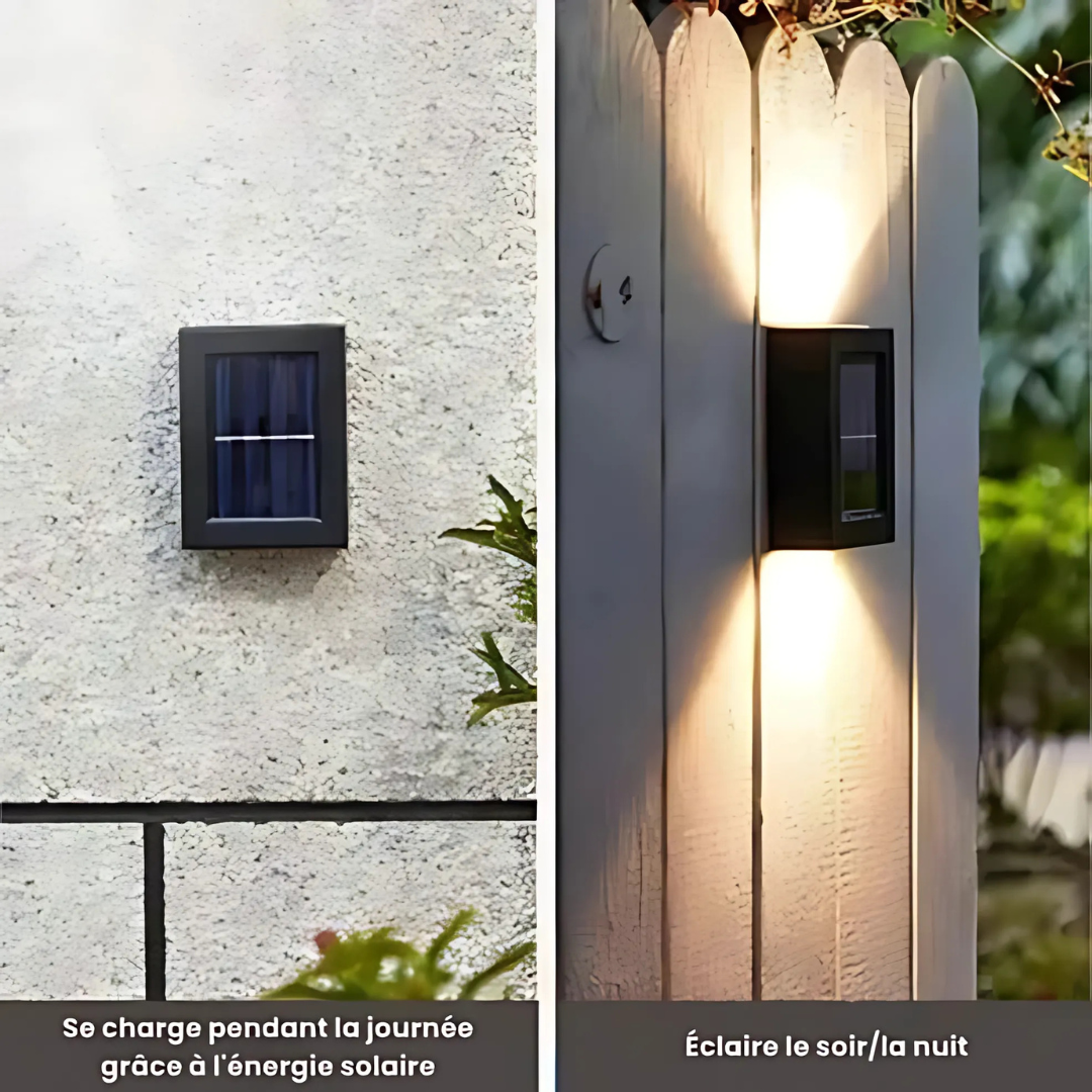 Solar Wall Light Outdoor | Automatic Dusk-to-Dawn Sensor, Weatherproof Design | Tool-Free Install, No Wiring Needed 4