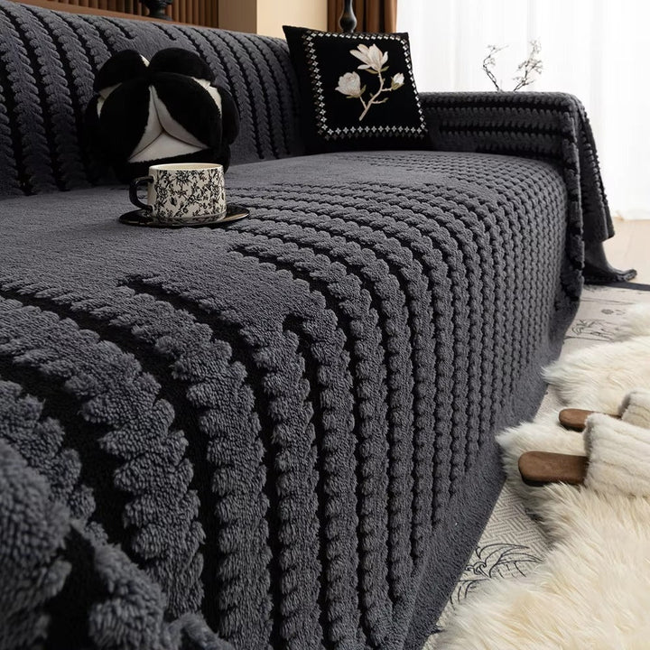 Tufted Sofa Throw Blanket, 180 x 230 cm | Non-Slip Backing, Machine Washable | Plush Cosy Cover for Sofas &amp; Sectionals 7