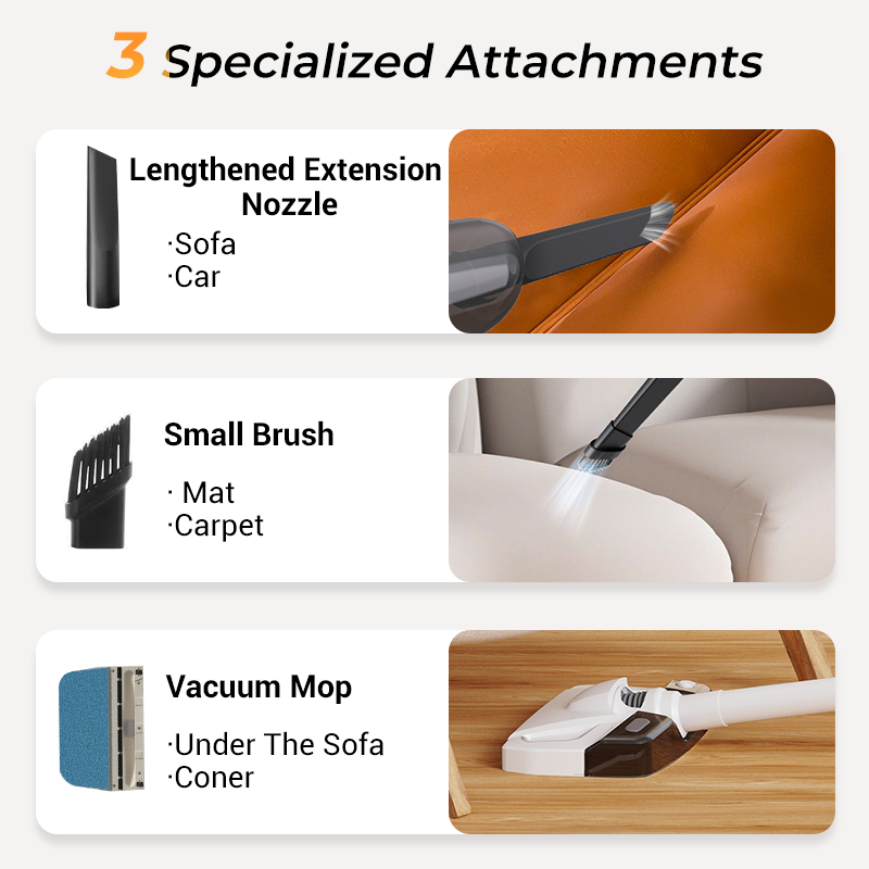 Handheld Cordless Vacuum Cleaner | High-Suction Power for Home, Car and Office | Lightweight Cord-Free Design for Quick Cleanup 6