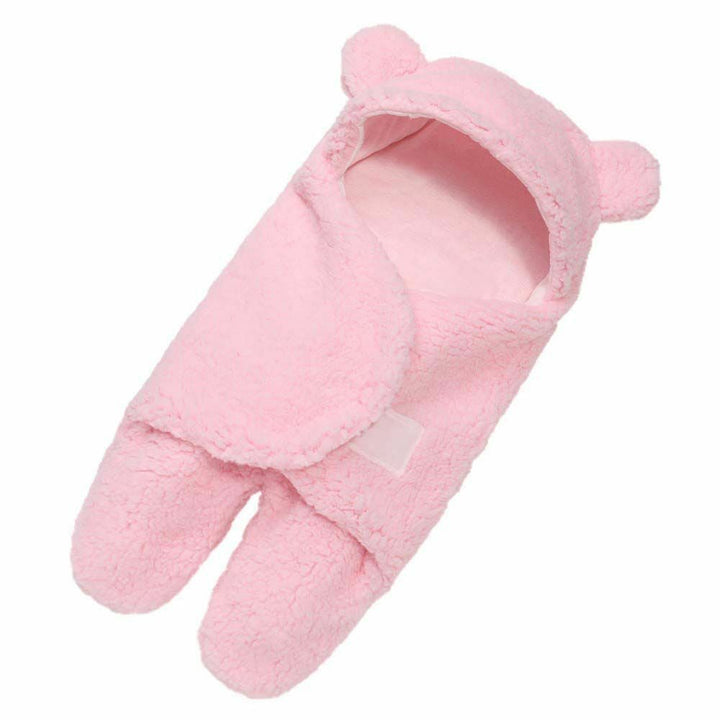 Baby Swaddle Blanket Fleece | Hooded Wrap with Inner Arm Mitts | Soft Cotton-Lined Sleeping Bag for Newborns 0-6 Months 6