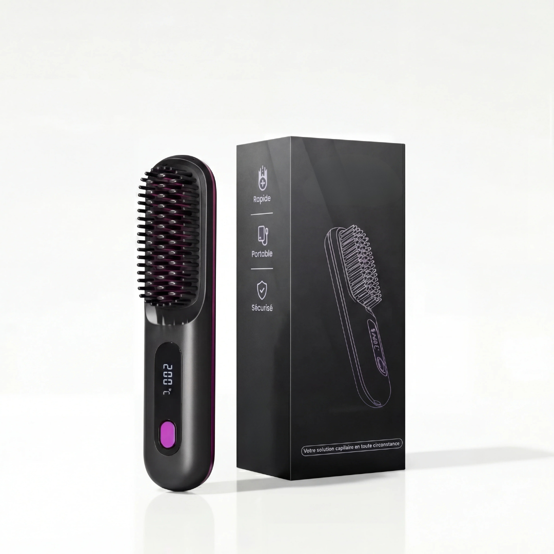 Heated Styling Brush for Short Hair | Ceramic Coating | Fast Styling, Natural Volume &amp; Frizz Control for Easy Daily Use 7