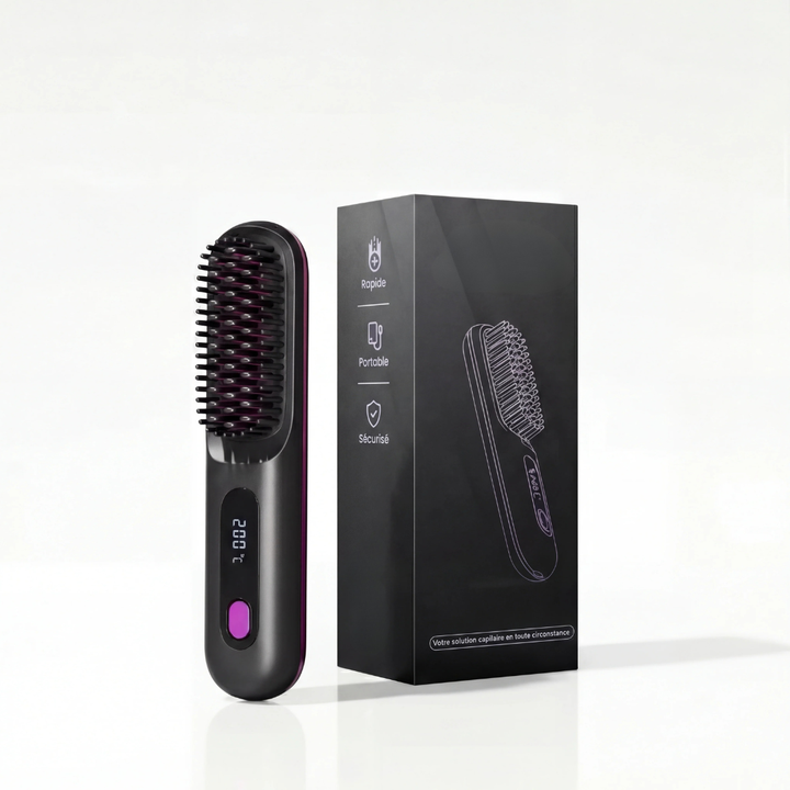 Heated Styling Brush for Short Hair | Ceramic Coating | Fast Styling, Natural Volume &amp; Frizz Control for Easy Daily Use 7