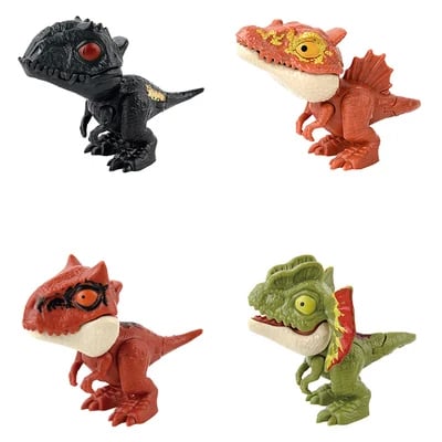 Dinosaur Toy Finger Puppet Bite-Ready Rounded Edges with Movable Tail 3
