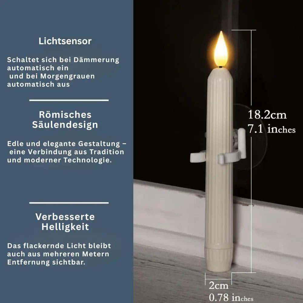 6er-Set LED-Fensterkerzen mit Dämmerungssensor – Realistische, warmweiß flackernde Flamme für gemütliche Abende Mivoza Deutschland