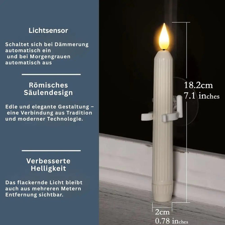 6er-Set LED-Fensterkerzen mit Dämmerungssensor – Realistische, warmweiß flackernde Flamme für gemütliche Abende Mivoza Deutschland