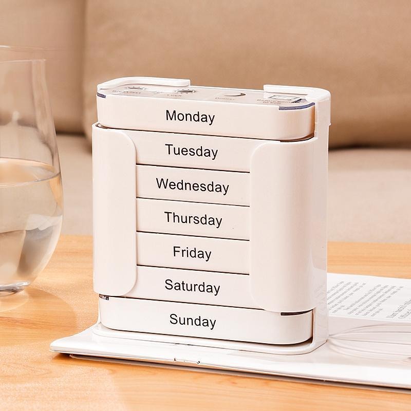 7-Day Pill Organizer | Seven Daily Trays In A Holding Frame