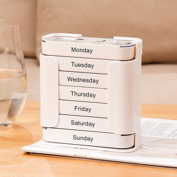 7-Day Pill Organizer | Seven Daily Trays In A Holding Frame
