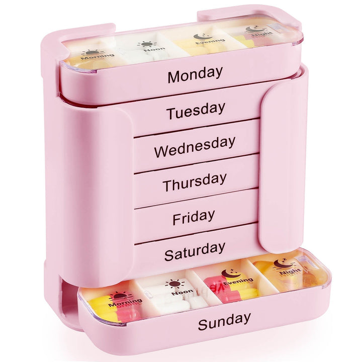 7-Day Pill Organizer | Seven Daily Trays In A Holding Frame