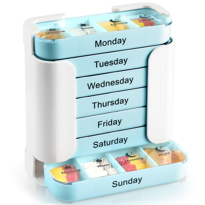 7-Day Pill Organizer | Seven Daily Trays In A Holding Frame