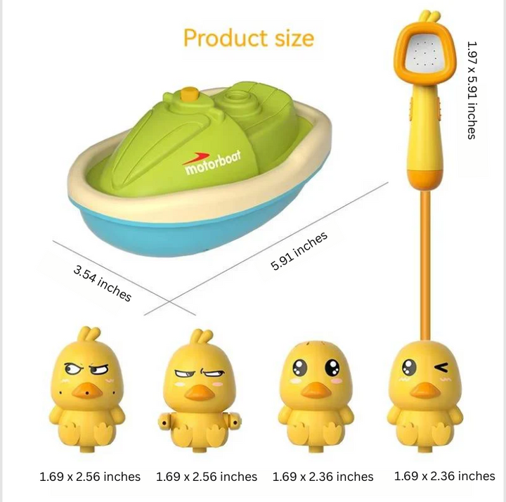 Bath Toy Water Pump Set ABS | Detachable Hose, Multiple Spray Modes | Suction Cup Base for Bath or Sink Play Time 6