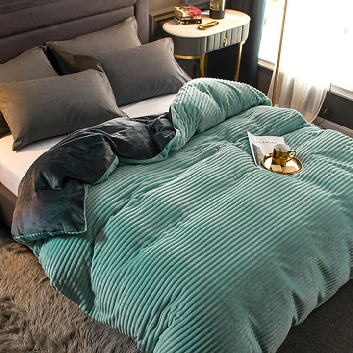Fleece Duvet Cover Set | Plush-Style Winter Bedspread with Matching Pillowcases | Soft, Warm &amp; Machine Washable 14