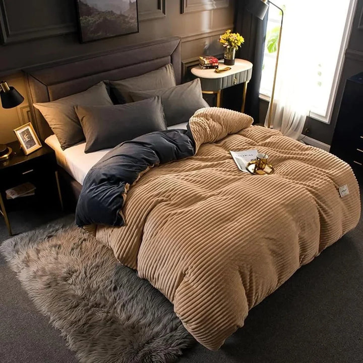 Fleece Duvet Cover Set | Plush-Style Winter Bedspread with Matching Pillowcases | Soft, Warm &amp; Machine Washable 2
