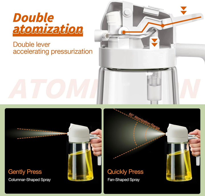 470 ml Oil Sprayer &amp; Pourer Bottle Fine Mist Control 8