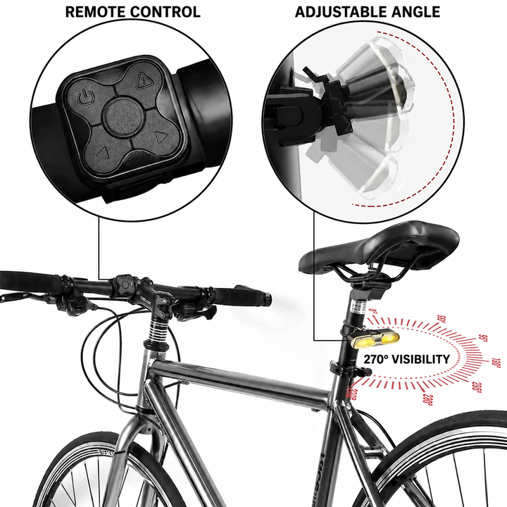 Wireless Bicycle Turn Signal | Rear Light With Remote