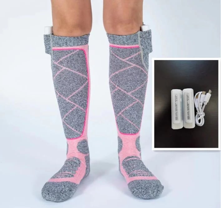 Rechargeable Foot Warmers Carbon Fibre Womens with 4-5 Hour Battery 7