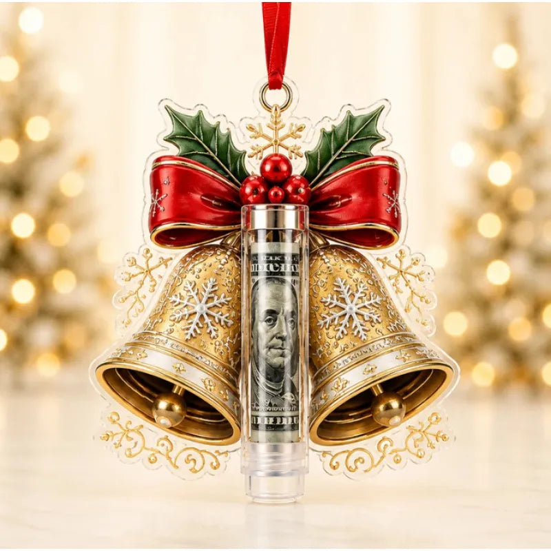 Gift Box Ornament Hanging Christmas Tree Festive with Hidden Compartment 12