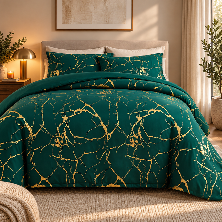 Marble Pattern Duvet Cover Set Matching Pillowcases 16