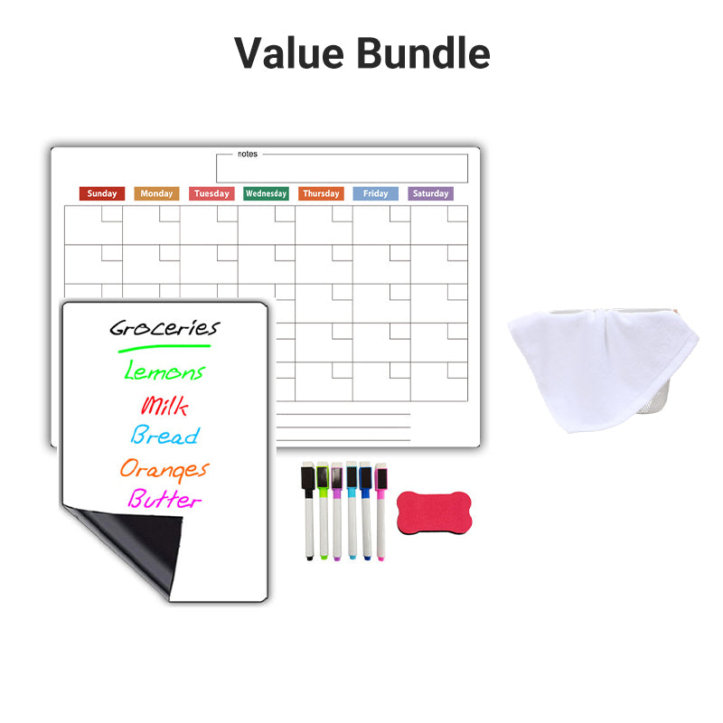 Magnetic Fridge Planner Set Monthly Weekly Boards 6 Neon Markers 23