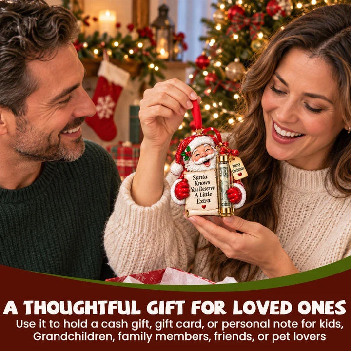 Gift Box Ornament Hanging Christmas Tree Festive with Hidden Compartment 5