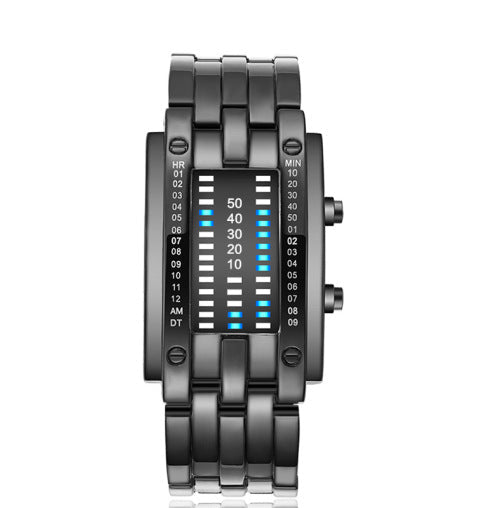 Binary LED Watch Alloy Water-Resistant with Scratch-Resistant Glass 11