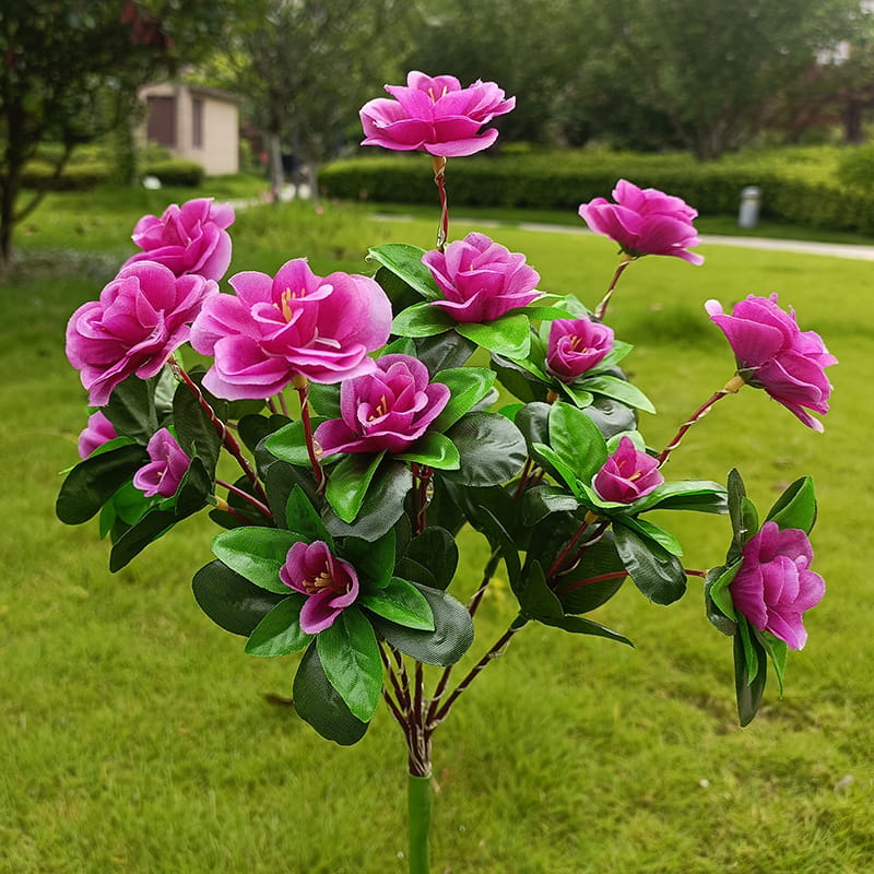 Mood Lighting Garden Flower Stakes Solar Weatherproof with Two Light Modes 14