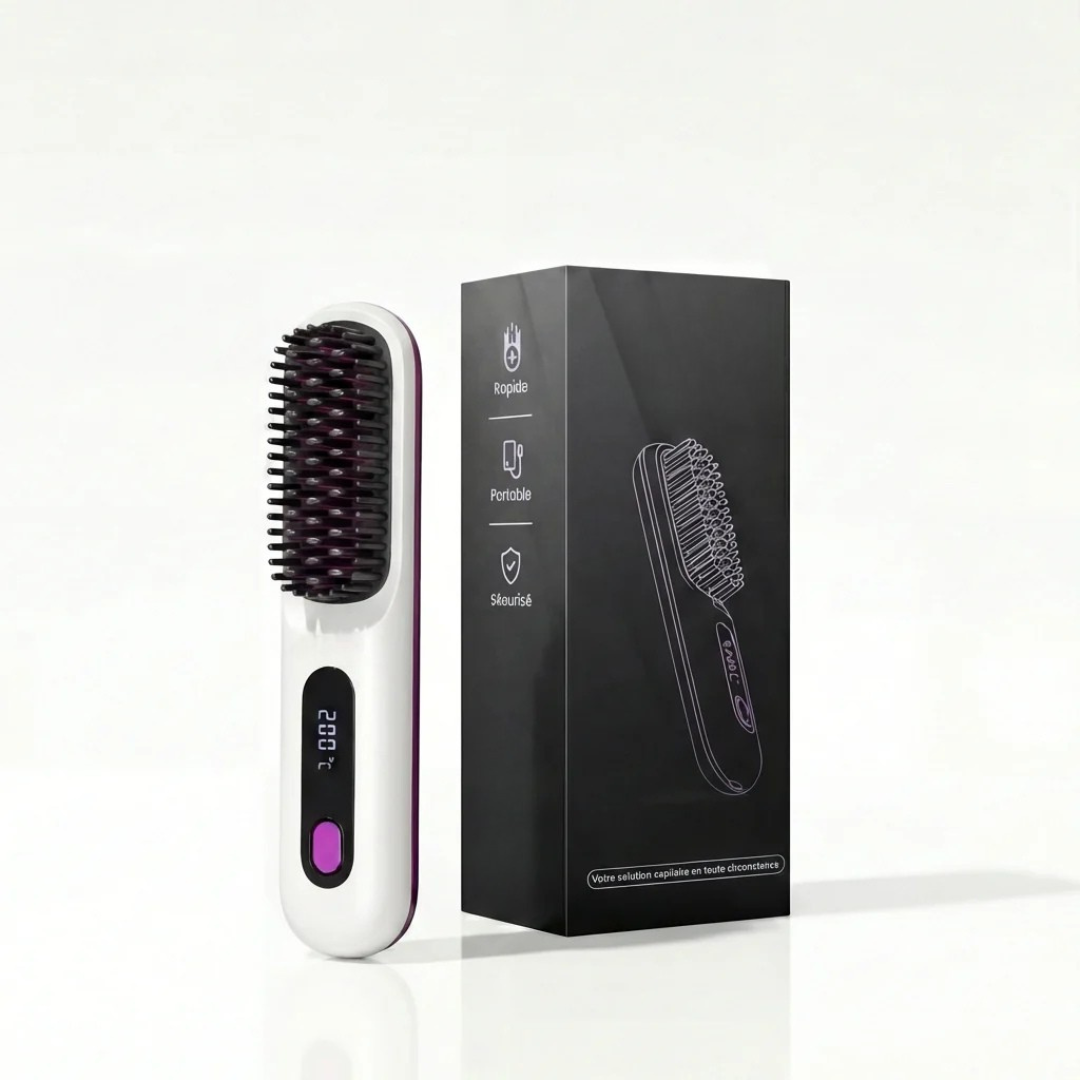 Heated Styling Brush for Short Hair | Ceramic Coating | Fast Styling, Natural Volume &amp; Frizz Control for Easy Daily Use 8