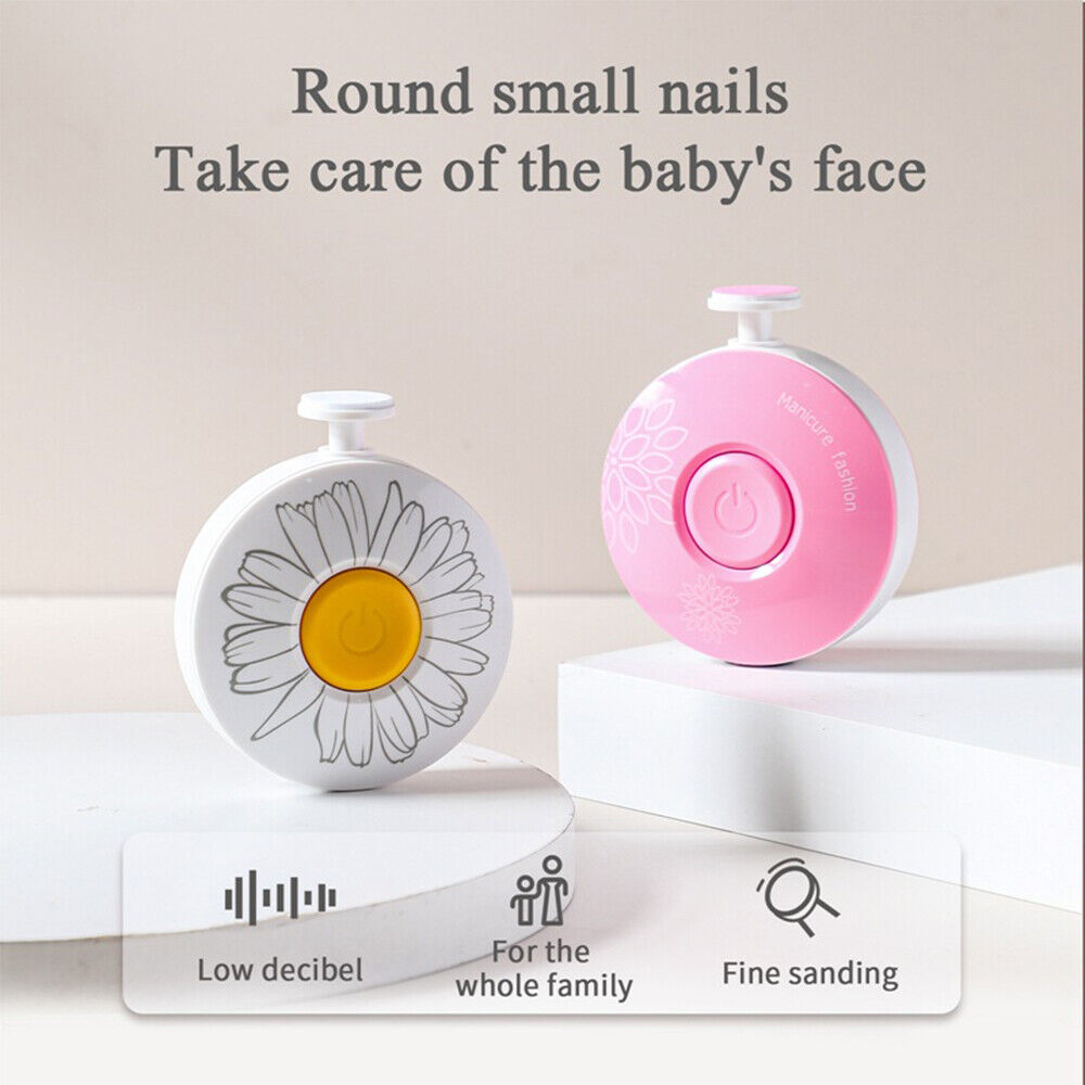 Electric Baby Nail Trimmer | 6 Interchangeable Grinding Heads | Quiet Motor, Adjustable Speed, Battery-Powered 7