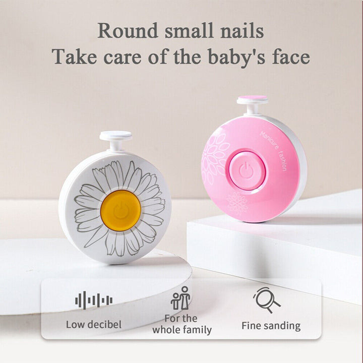 Electric Baby Nail Trimmer | 6 Interchangeable Grinding Heads | Quiet Motor, Adjustable Speed, Battery-Powered 7