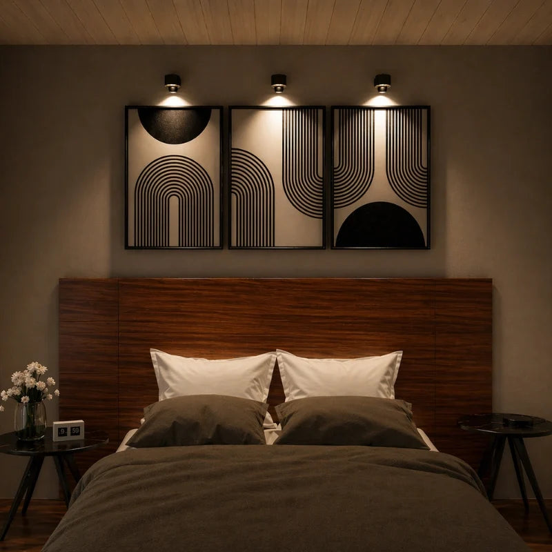 Cordless Wall Lamp with Magnetic Mount | ABS and PC, 7.5 x 4.5 cm | White, Black or Wood, 360° Rotation, USB-C, Remote or Touch 10