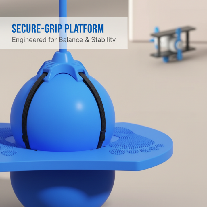 Balance Hop Ball for Kids | Removable Foam Handles for All Skill Levels | Non-Slip Platform for Indoor and Outdoor Use 9