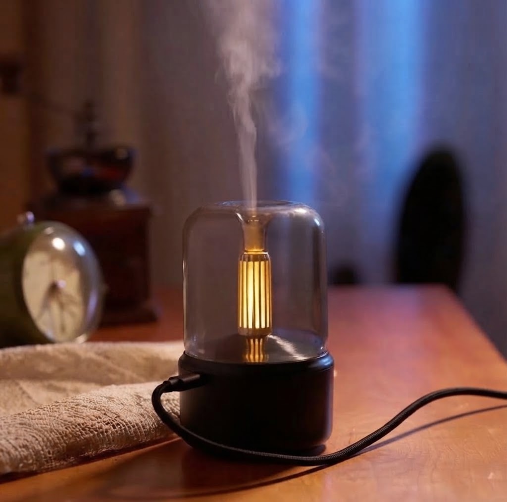 Candlelight Aroma Diffuser Humidifier Ultrasonic Mist USB 4