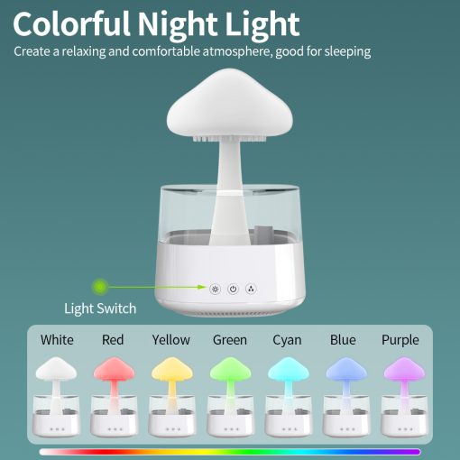 Humidifier Diffuser Rain Cloud USB Aromatherapy with Negative Ion Mist 7