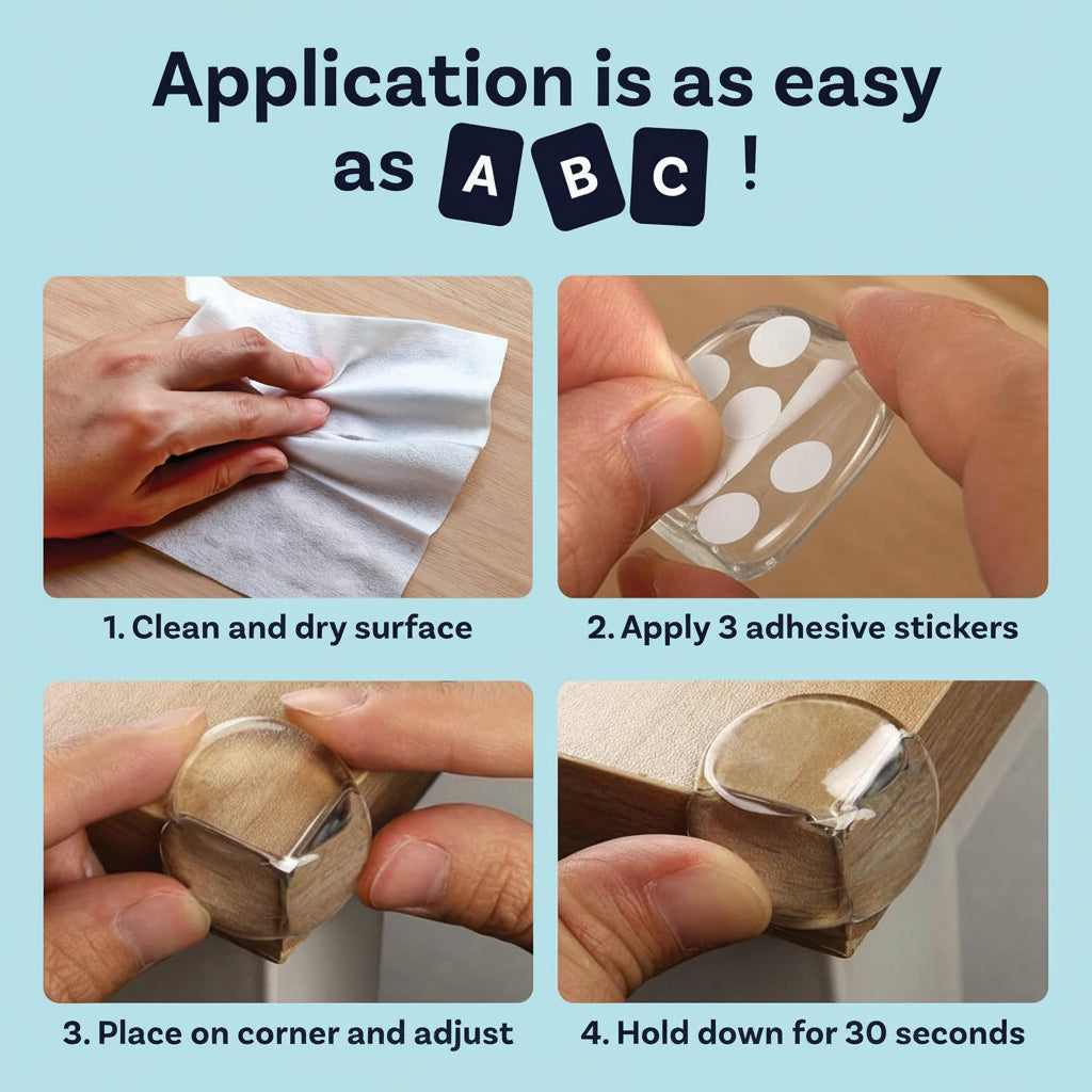 Clear Corner Protectors PVC | Shock-Absorbing Baby Safety Guards | Strong Adhesive, Quick Install for Furniture Edges 5