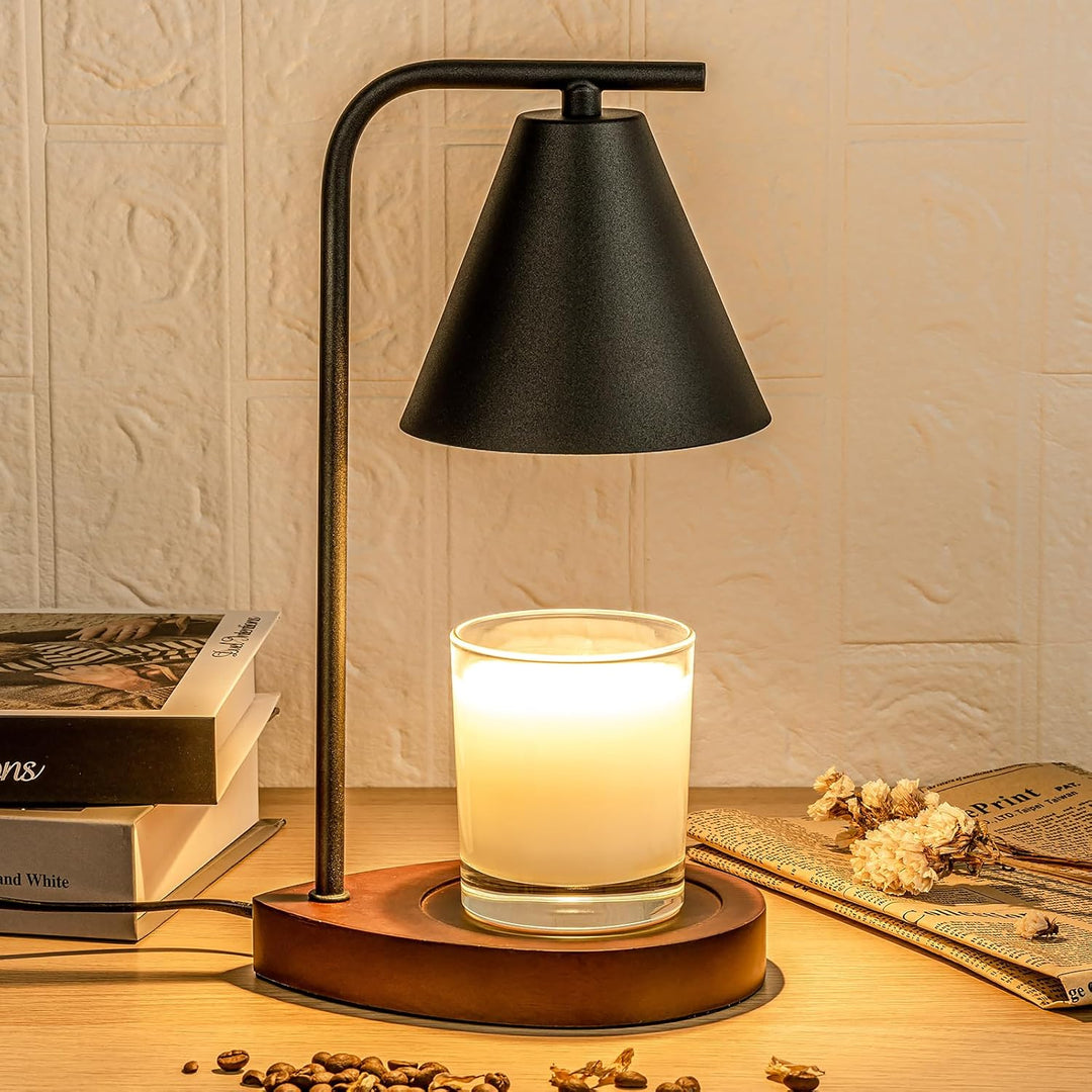 Electric Candle Warmer Lamp | Top-Down Wax Melting, Dimmer &amp; 2/4/8 Hour Timer | Flameless Fragrance Table Light 24