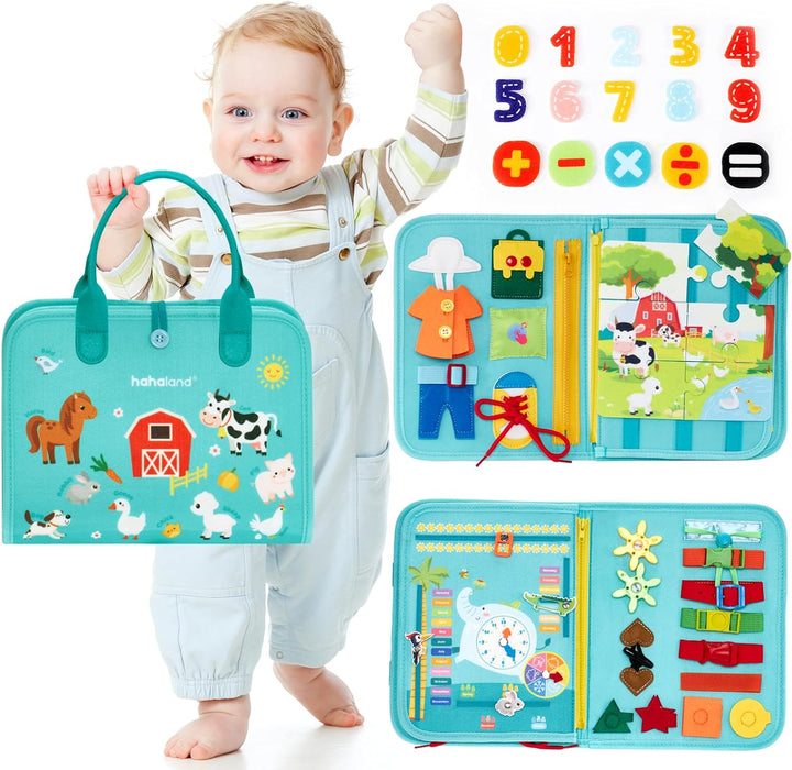 Felt Activity Board | 15 Everyday Skills Activities | Boosts Fine Motor Skills and Independence in Young Children 10