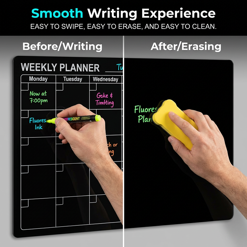 Magnetic Fridge Planner Set Monthly Weekly Boards 6 Neon Markers 5