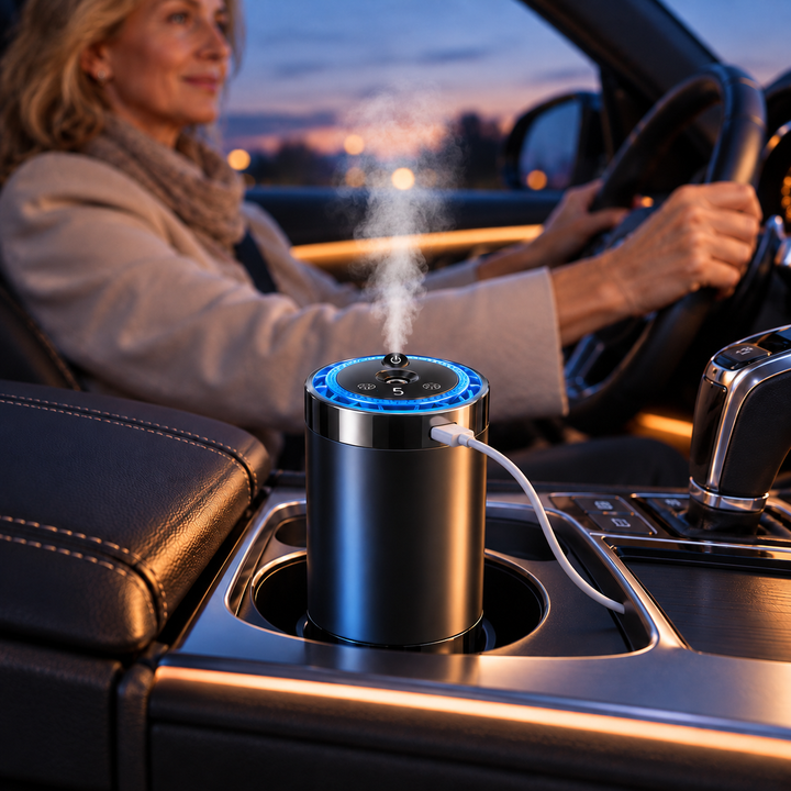 Car Fragrance Dispenser Rechargeable USB-C Compact with 5 Spray Levels 2