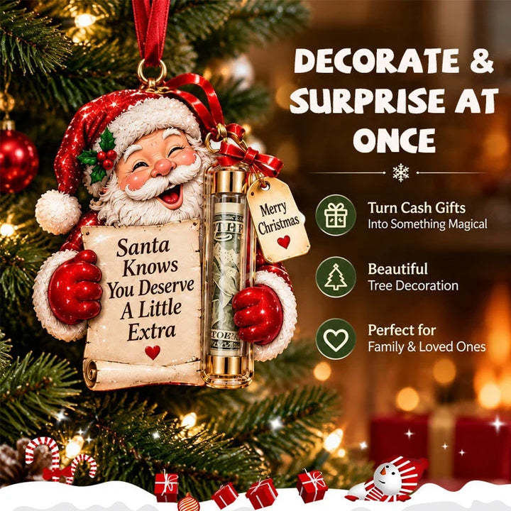 Gift Box Ornament Hanging Christmas Tree Festive with Hidden Compartment 6